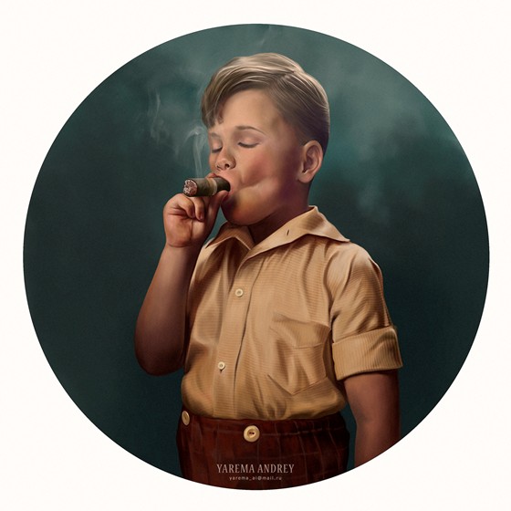 Рисунки: Children smoking